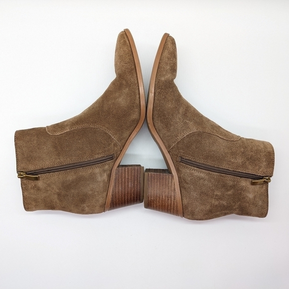 Franco Sarto Shaina western suede leather heeled boot 9.5 - Picture 4 of 12